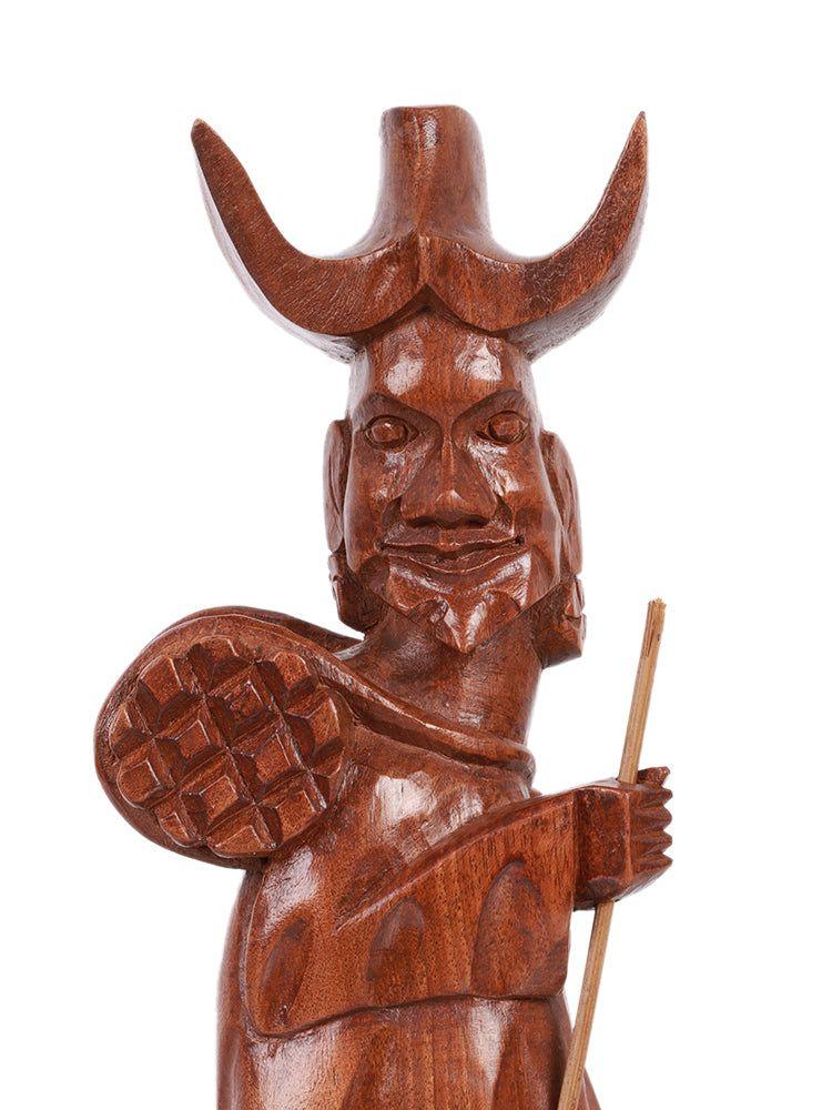 Legacy of Ladakh: Handcrafted Walnut Wood Ladakhi Man Sculpture - Hamiast