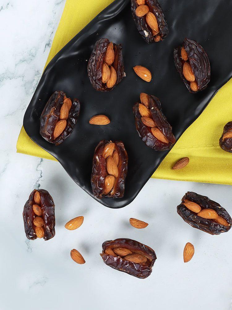 Majestic Medjool Dates with Kashmiri Mamra Almonds - Hamiast's Exquisite Delight - Hamiast