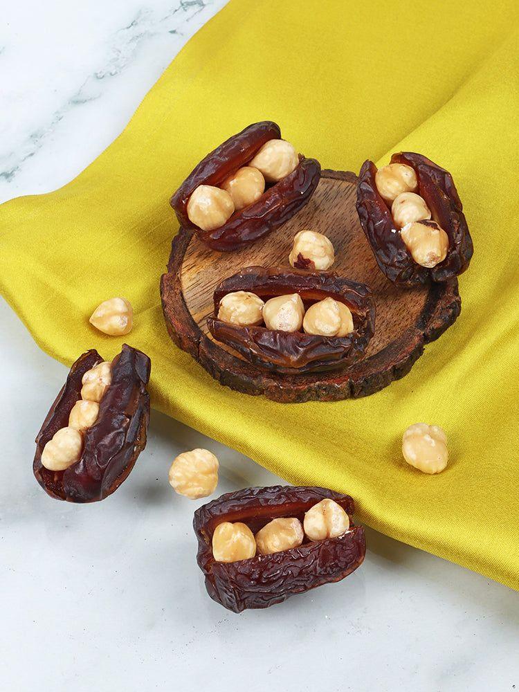 Premium Medjool Dates Stuffed with Hazelnuts - Exquisite Gourmet Treat - Hamiast