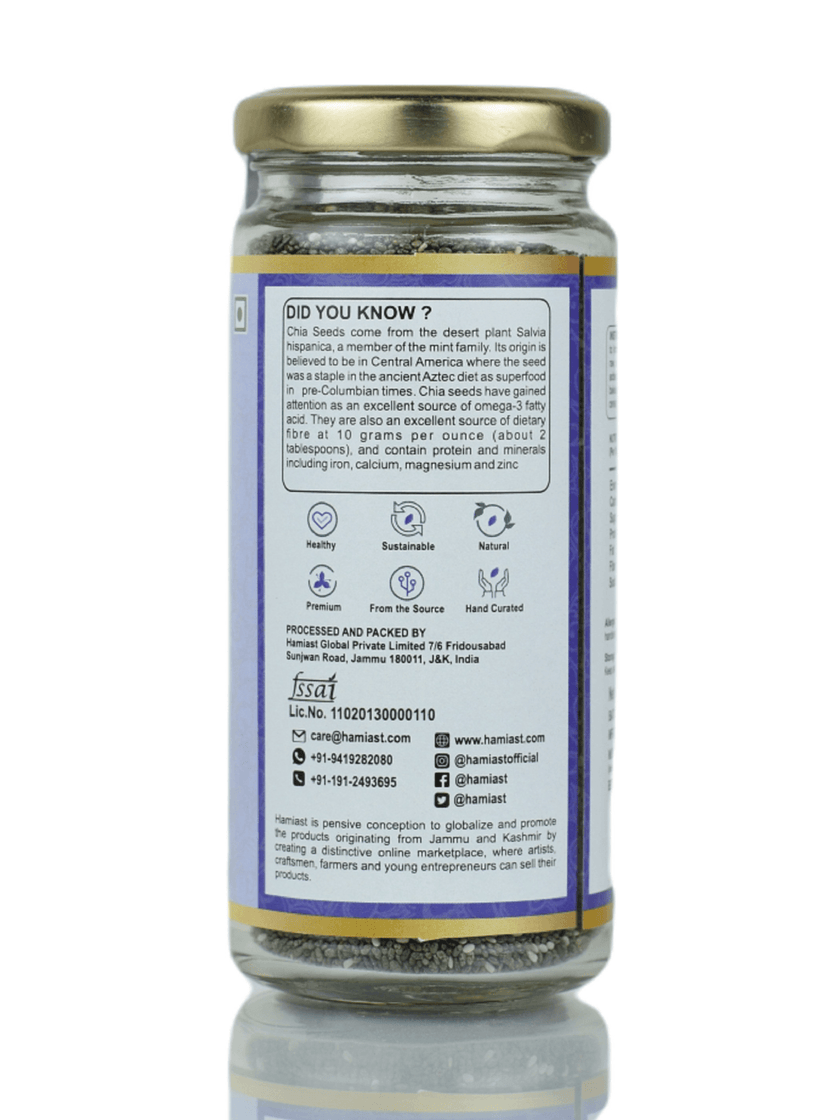 Raw Chia Seeds, Healthy Snack for Weight loss, Premium Quality - Hamiast