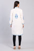 Shabnam-e-Firoza Ivory Kashmiri Wool Jacket with Aari Embroidery-Back