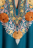 Venice Blue Aari Embroidered Kashmiri Phiran-Free Size