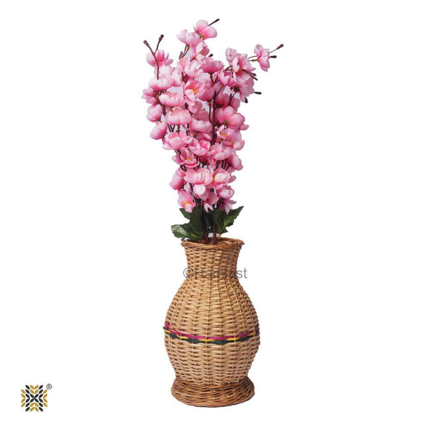 Traditional Handwoven Wicker Vase - Elegant Rustic Decor - Hamiast