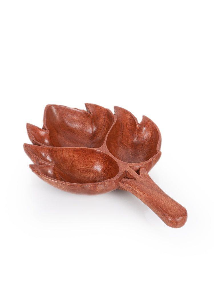 Walnut Wood Chinar Dry Fruit Bowl Small - Hamiast