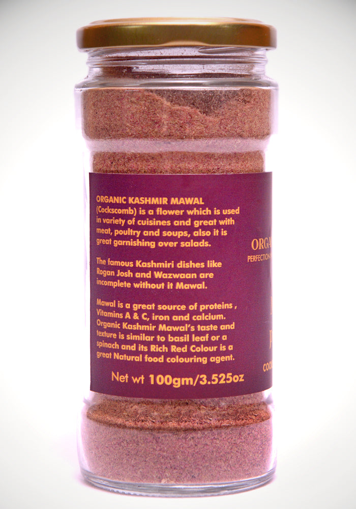 Kashmiri Mawal Powder - Premium Cockscomb Flower Spice | Natural Food Colorant & Flavor Enhancer